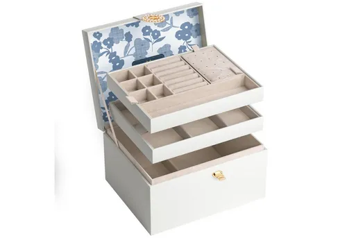 AdelDream Schmuckkästchen – Elegante Schmuckaufbewahrung für Damen - Schmuckkästen mit mehrschichtigem Design für eine optimale Organisation. Ideal zur Aufbewahrung von Schmuck und kleinen Gegenständen. Perfektes Geschenk für besondere Anlässe.