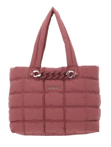 Mandarina Duck Pillow Dream Schultertasche - Schultertasche mit gesteppter Optik, großem Hauptfach und praktischem Zipper, ideal für Uni und Arbeit. Maße: 38x28x17 cm, Farbe: Mineral Red.