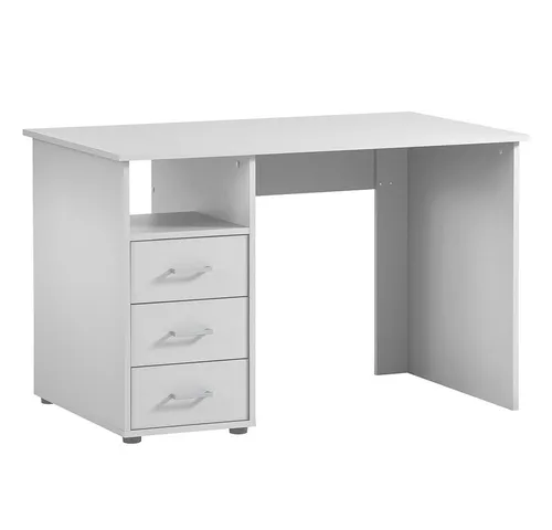 Lomadox Schreibtisch NEVERS-80, weiß, 3 Schubkästen - Moderne Schreibtischlösung NEVERS-80 in Weiß, 116 cm. Ideal für produktives Arbeiten. Mit 3 Schubkästen und zusätzlichem Fach bietet er viel Stauraum und passt perfekt in jedes Büro. Hochwertige Verarbeitung garantiert Langlebigkeit.