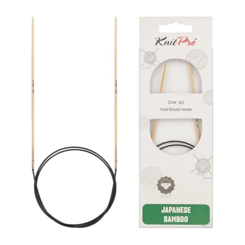 KnitPro K22221 Rundstricknadel, Bamboo, Braun, 60 cm x 2 mm