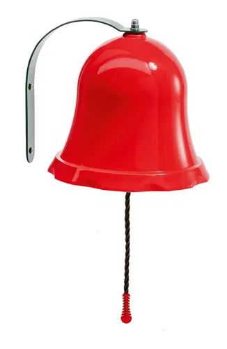 Glocke für Kinderspielhaus und Spielturm rot - Spielzeugglocke für Kinder, fördert das kreative Spiel im Freien und sorgt für viel Spaß im Garten oder auf dem Spielplatz.