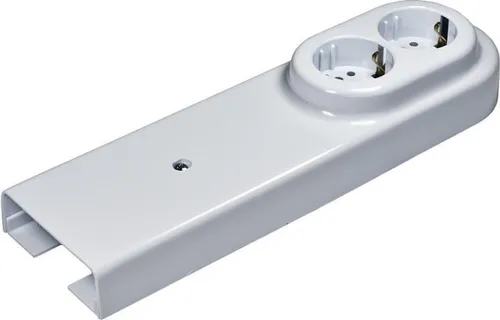 2-fach Aufputz Schuko Steckdose weiss oder swartz (Weiss)