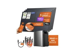 Solarway® Balkonkraftwerk 2000Wp – Komplettset mit 3,8 kWh EcoFlow Speicher - Solaranlagen – Effiziente Mini-Solaranlage mit 500W Solarmodulen, Wechselrichter & Zubehör, ideal für umweltbewusste Haushalte.