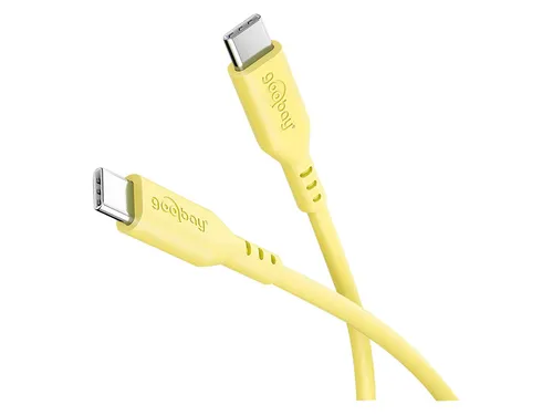 GOOBAY USB-C Kabel 77742 Silikon 1,5m gelb