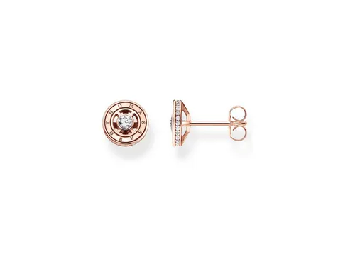 Thomas Sabo Damen Ohrstecker Kreis in Rosé aus 925 Sterlingsilber - Elegante Ohrringe aus 750 Roségold veredeltem 925 Sterlingsilber, 9x9 mm, mit funkelnden Zirkonia für strahlenden Glanz und perfekten Tragekomfort - ideal für jeden Anlass.