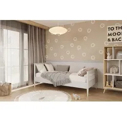 Mädchenbett EMILIA – Kinderbett 80/90 -160/180/200 cm mit Matratze - Stilvolles Mädchenbett EMILIA aus massivem Kiefernholz, robust und sicher. Abgerundete Kanten und elegantes Design sorgen für Sicherheit und passen in jedes Kinderzimmer. Erhältlich in verschiedenen Größen und Ausführungen.