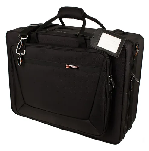 Protec PB301F Koffer für Trompete & Flügelhorn - Doppelkoffer für Trompete und Flügelhorn, hergestellt aus robustem 1680 Ballistic-Nylon, bietet idealen Schutz und Stauraum für bis zu 4 Mundstücke.