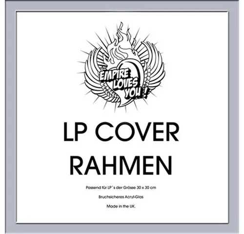 Bilderrahmen LP Plattencover Rahmen - Wechselrahmen - silber - innen 31,5x31,5 cm