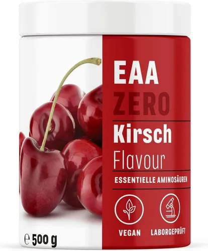 better protein Premium EAA Zero – Hochwertiges Aminosäuren Pulver - Sportnahrung mit hohem BCAA Gehalt, enthält alle essentiellen Aminosäuren für optimale Muskelregeneration und Leistung. Geschmack: Kirsch, 500 g.