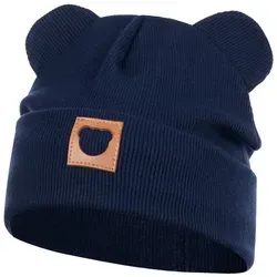 Smarilla Jerseymütze Übergangsmütze Baumwollmütze Beanie Bärenohren blau 46-48