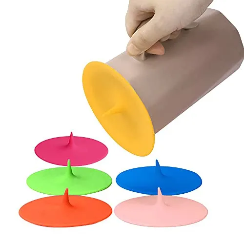 Silikon Glasabdeckung, 6 Stücke Abdeckung Becher Silikondeckel für Gläser Anti Staub Klein Tasse Deckel Glasabdeckungen für Kaffee Bierkrug Weinglas Trinkgläser