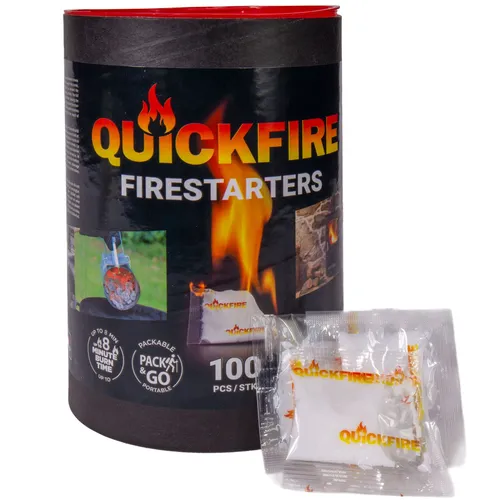 QUICKFIRE 100 Zündtüten – Anzündhilfe für Kamin & Grill Kohle-Anzünder