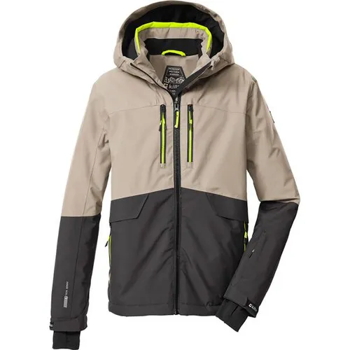 killtec KSW 201 BYS Ski Jacket - Modische Kinder Skijacke in Colourblock Design - Kinder Skijacken mit 10.000 mm Wassersäule, atmungsaktiv und umweltfreundlich. Ideal für Skifahren und Alltag, mit verstellbarer Kapuze und rutschfestem Schneefang für optimalen Schutz.