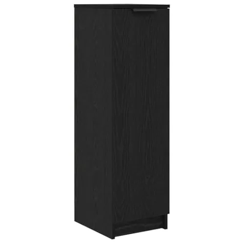 vidaXL Moderner Schuhschrank aus schwarzer Eiche mit 6 Regalen - Schuhablagen mit 6 Regalen für optimalen Stauraum, robust aus hochwertigem Holzwerkstoff und stylischem Schwarz-Eichen-Finish für einen modernen Eingangsbereich.