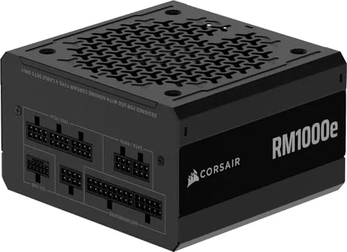 CORSAIR RM1000e Modulares ATX-Netzteil - Hochwertiges, geräuscharmes Netzteil mit 105°C-Kondensatoren und ATX 3.1-Kompatibilität für maximale Effizienz und Zuverlässigkeit.