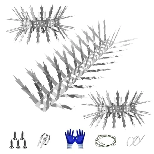 Marder Waschbär Tauben Abwehrspikes aus Edelstahl, 2.2M | Effektiver Rundum-Schutz für Garten und Balkon