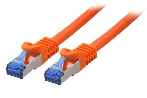 BIGtec 0,5m CAT7 Patchkabel orange Netzwerkkabel Ethernet Kabel Netzwerk