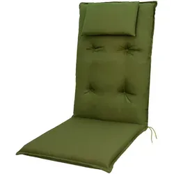 Doppler 7836 Hochlehner Gartenstuhl Auflagen 8cm Kopfkissen grün - Auflagen & Polster – Hochwertige, pflegeleichte Polyesterauflage mit 8cm Schaumfüllung, ideal für Gartenmöbel und sorgt für optimalen Sitzkomfort.