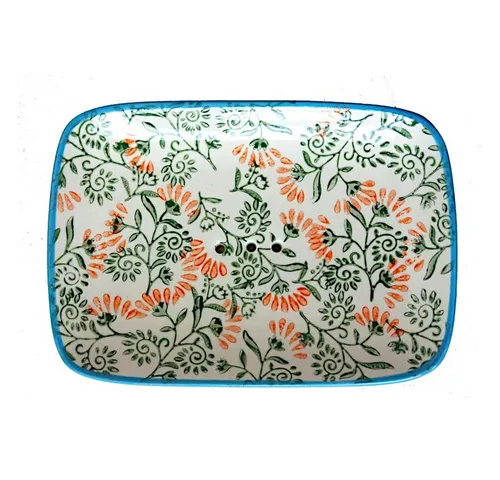 Village Cosmetics Seifenhalter Seifenschale - Keramik Fleur von Village Cosmetics