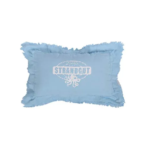 Strandgut07 Kissen mit Reißverschluss, 50 x 30 cm, Hellblau