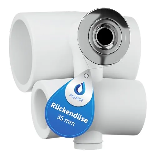 AQUADE Jet Düse Wasserdüse für Whirlpool Jacuzzi Durchmesser: 35mm Bohrung: 20mm / Metall verchromt