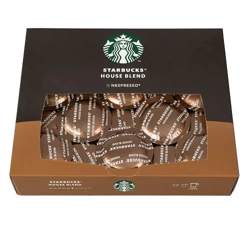 STARBUCKS® House Blend 50 Kaffee-Pads für Nespresso Pro (Medium Röstung, 3.2 kg, 50 Pads à 6.4 g)