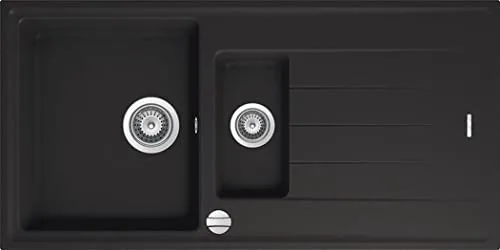 Victory S1000 Granitspüle 100x50cm - Hochwertige Küchenspüle Made in Germany - Sanitäranlagen & Zubehör - Mit reversibler Montage, inklusive Drehexcentergarnitur und Ab- und Überlaufgarnitur für maximale Flexibilität.