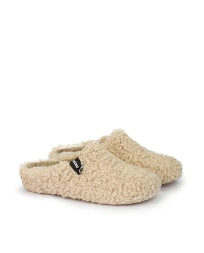 VERBENAS Hausschuhe York Curly Beig - Größe 38 - Hochwertige Hausschuhe, 100% in Spanien handgefertigt für maximalen Komfort. Ideal für stilvolle Menschen, die Qualität schätzen. Perfekt für entspannte Tage!