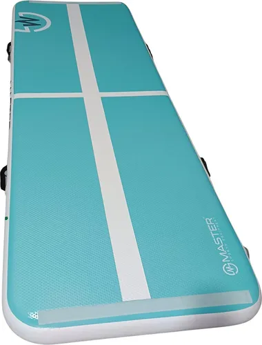 Airtrack Akrobatikbahn Master 200 x 100 x 10 cm – Türkis und Weiß