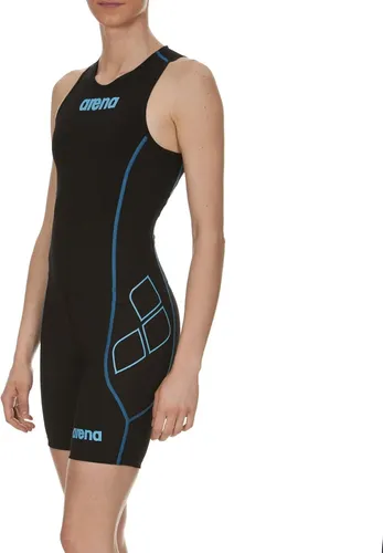Arena Damen Badeanzug Schwimmanzug Powerskin Triathlon Einteiler, Schwarz/Blau S
