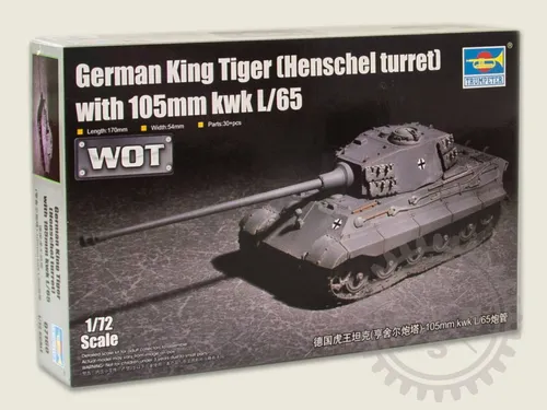 Koenigstiger (Henschel-Turm), mit 105 mm kWh L65 / 1:72 - Trumpeter / 07160