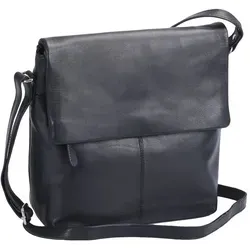 Handtasche LOUANA aus weichem Leder, schwarz - Elegante Damentasche mit 3 Außenreißverschlussfächern und praktischem Innenfach. Ideal für den täglichen Einsatz, 30x24x6,5cm groß, aus hochwertigem Leder gefertigt.