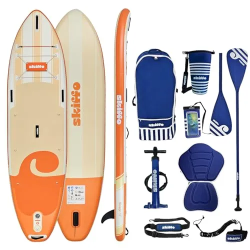 Skiffo Rivage Coral 11.0 SUP Board aufblasbar 2in1 Paddle Kajak Set