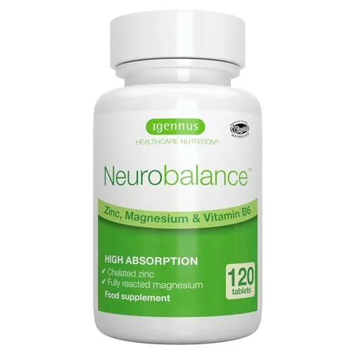 Neurobalance – ZMB6 Tabletten, hochdosiert, mit Zink, Vitamin B6 und Magnesium, vegan, 120 Tabletten