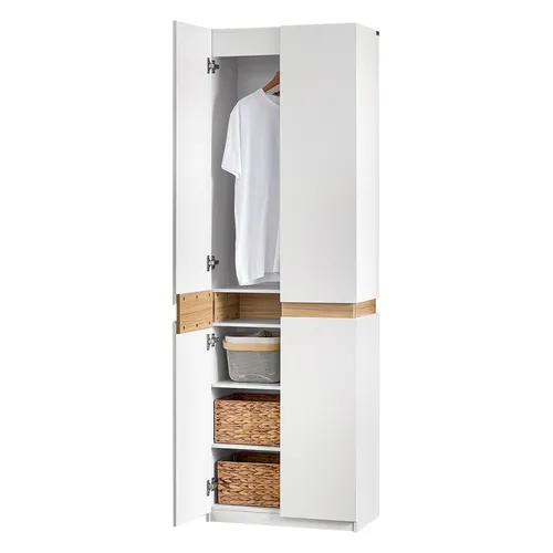 SoBuy KSB01-W Kleiderschrank mit 2 Türen