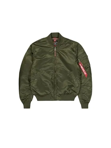 Alpha Industries MA-1 VF 59 Herren Jacke, Slim Fit in Dunkelgrün - Funktionsjacke für Herren, Slim Fit mit zwei Außen- und Innentaschen sowie praktischem Pencil Bag für zusätzlichen Komfort.