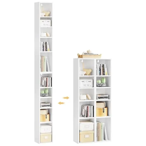 WOLTU Bücherregal SK063ws – Freistehendes Regal mit 10 Fächern