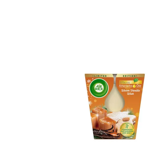 1x105g Air Wick Duftkerze Warm Vanilla Wish | Toller pudriger X-Mas Duft