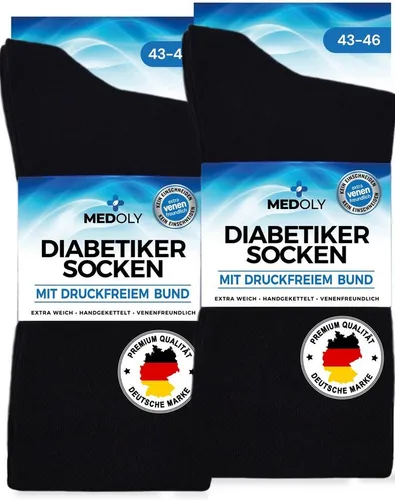 MEDOLY Diabetikersocken (6 Paar) ohne Gummibund von MEDOLY