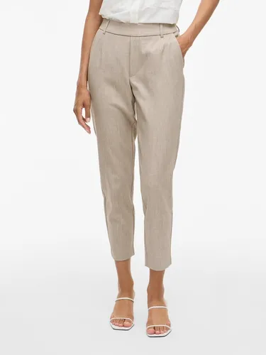 Vila Anzughose VIVARONE HW SLIM PANT - NOOS beige 42 - Stoffhose in Slim Fit, elastisch und pflegeleicht, ideal für modische Outfits im Büro oder Freizeit.