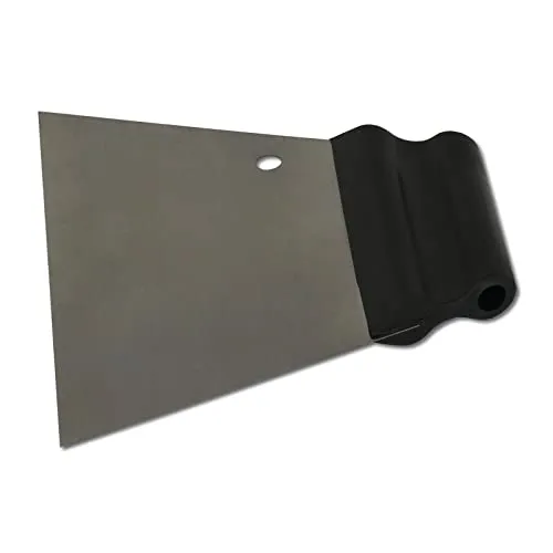 DEWEPRO Kleberspachtel glatt 180 mm – Trapezspachtel ohne Zahnung aus Stahl – Glättspachtel für Fliesenkleber, Spachtelmassen, Ausgleichsmasse & Flächenarbeiten – Ergonomischer Kunststoffgriff