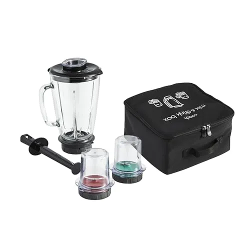 Tefal Coach Mix & Drink Box Zubehör - Ersatzteile für Küchenmaschinen, 5-in-1 Zubehörset für schnelles Mixen, Pürieren, Mahlen, Zerkleinern und Eiscrushen mit Smart Speed-System und Zugang zur Tefal App für kreative Rezepte.