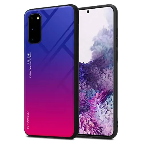 Cadorabo Hülle kompatibel mit Samsung Galaxy S20 Schutzhülle TPU Silikon Case Glas Slim Kratzfest Weiche Gummi mit Rundumschutz Case Hülle für Galaxy S20 in Schwarz