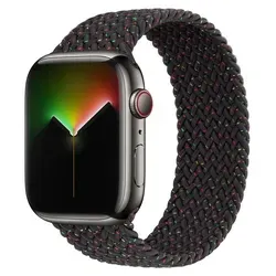 Apple Geflochtenes Solo-Armband für die Apple Watch – Größe 2 – Black Unity