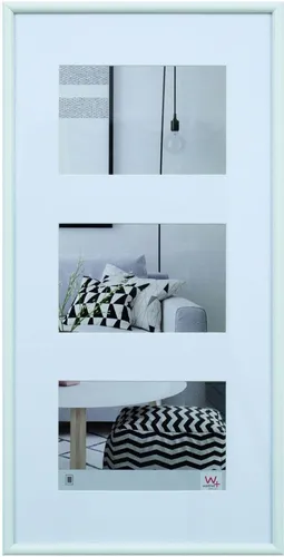 Walther Design Bilderrahmen weiß 3x 13x18 cm Galerie - Wand- & Tischbilderrahmen mit Passepartout für drei Fotos, ideal zur stilvollen Präsentation in jedem Raum.