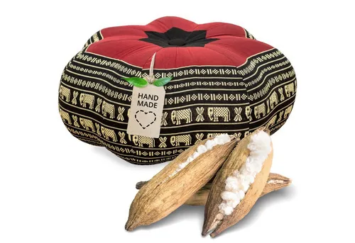 livasia Meditationskissen Zafukissen Stern groß, vegan und handgefertigt, Ø 40x20cm, Kapok