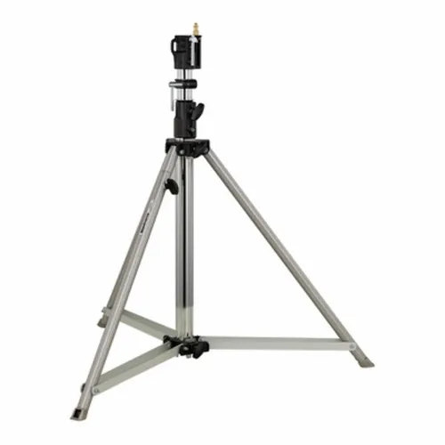 Manfrotto 070CSU Verfolgerstativ Silber - Professionelles Stativ für Location- und Studio-Shoots, robust und mit max. Zuladung von 40 kg für schwere Ausrüstung. Ideal für Stabilität auf unebenem Terrain.