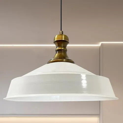 bamyum Asletl-Knob Küchenlampe Hängend Ø41 cm - Industrielle Pendelleuchte aus Metall mit verstellbarem Kabel für individuelle Höhenanpassung, ideal für Küche und Esszimmer.