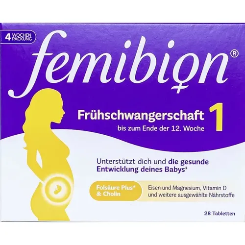 Produktbild Femibion® 1 Frühschwangerschaft Nahrungsergänzung mit Folsäure