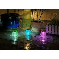 Solarlicht, Glas, violett in lila von LED Universum